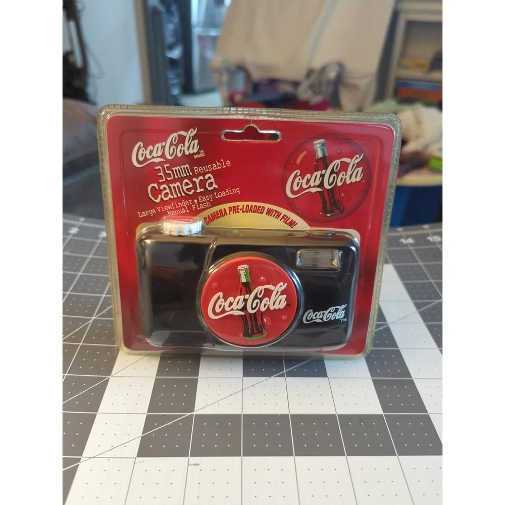 Vintage Coca-Cola 35mm Reusable Camera with Built in Flash - NOS